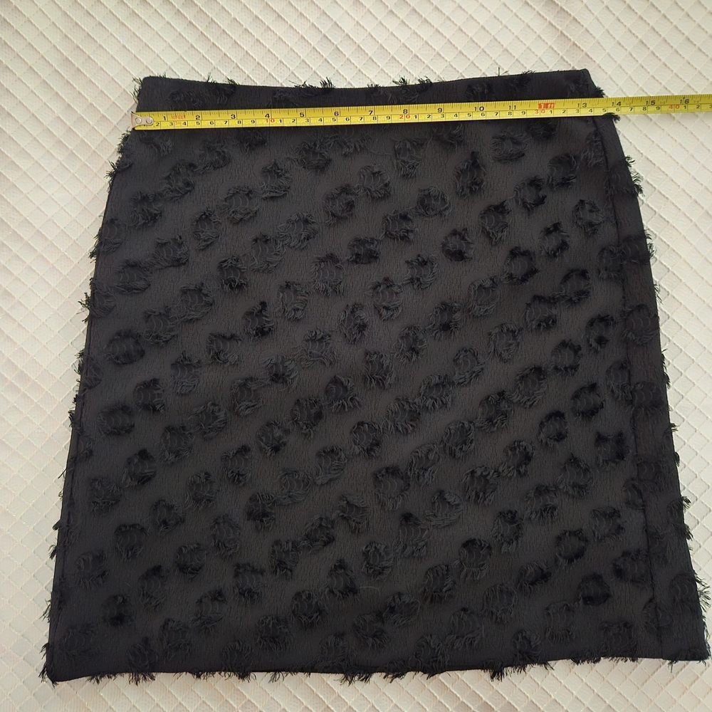 LOFT Petite Black Textured Mini Shift Skirt - Picture 10 of 10